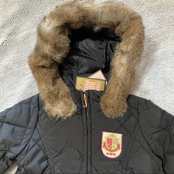NWT Juicy Couture Girls Down Coat - Picture 2 of 4
